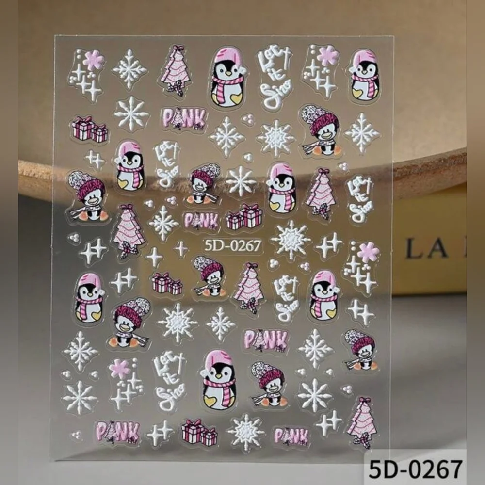 Christmas Nail Art Stickers 3 Sheets Buyer's Choice-NIP - Picture 11 of 14